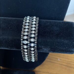 Elegant Silver Crystal Bracelet